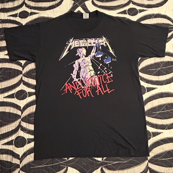 SOLD❤️ RARE❗️METALLICA VTG 80s “And Justice For All” Hammer of Justice Band Tee - Picture 5 of 13